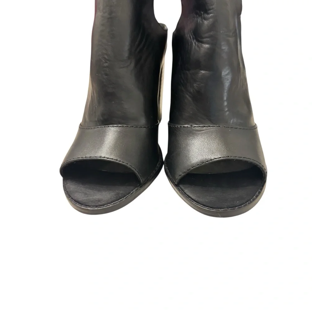 New Dolce Vita Lauri Open Toe Black Leather Bootie Sz 8.5‎